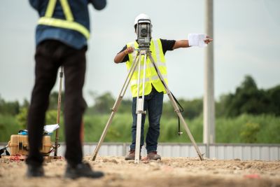Surveyor Using Total Station